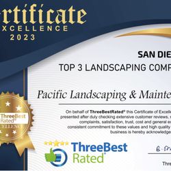 Pacific Landscaping and Maintenance - Latest award