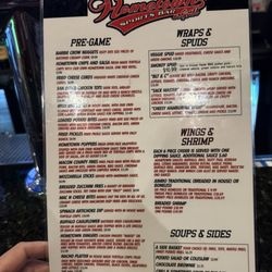 Hometown Sports Bar & Grill - The menu