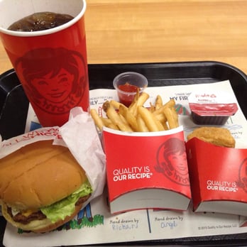 Wendy's - "4 for $4.00" special: junior bacon cheeseburger, fries, chicken nuggets, and a drink. All good, and a good value too! - Fast Food Near Me - Portland, Oregon Wendy's - "4 for $4.00" special: junior bacon cheeseburger, fries, chicken nuggets, and a drink. All good, and a good value too! - Fast Food Near Me - Portland, Oregon
