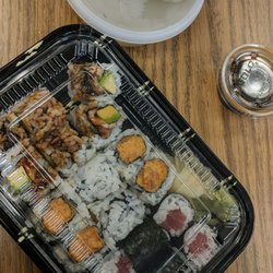 Yamato - Lunch special 3 for 9.95! Left to right: eel Avacado roll, spicy salmon, and tuna!