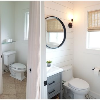 Henley's Custom Cabinets - Before + After: small bath remodel in our laundry room - General Contractors Near Me - Concord, California