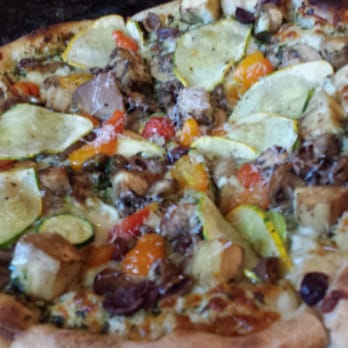 OneSpeed - OneSpeed - Garden Pie (zucchini, eggplant, mushroom, tomato, olive, pesto, and sheepsmilk cheese) - Italian Near Me - Sacramento, California OneSpeed - OneSpeed - Garden Pie (zucchini, eggplant, mushroom, tomato, olive, pesto, and sheepsmilk cheese) - Italian Near Me - Sacramento, California