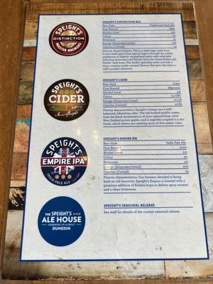 Menu photo 3 The Speight's Ale House Dunedin, OTA