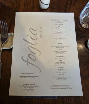 Menu photo 4 Foglia Bristol, RI