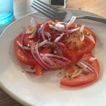 The Ramore Mermaid Kitchen and Bar - Sliced tomato and red onion salad - Seafood Near Me - Portrush, ABE