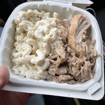 Hawaiian Bros Island Grill - Small - Luau Pig. Didn't like the fact the macaroni salad is covering the entire plate - Hawaiian Near Me - O'Fallon, Illinois Hawaiian Bros Island Grill - Small - Luau Pig. Didn't like the fact the macaroni salad is covering the entire plate - Hawaiian Near Me - O'Fallon, Illinois