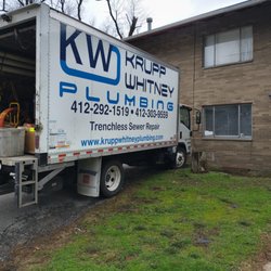 Krupp Whitney Plumbing - A Krupp Whitney truck that advertised the business name, also indicate this is a plumbing business that specializes in sewer repair in Pitts