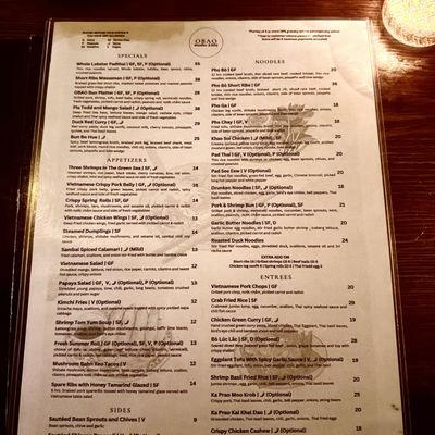 Menu photo 2 OBAO New York, NY