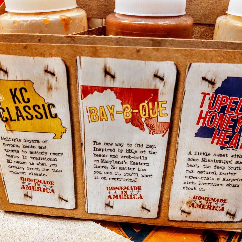 Mission BBQ - Total of 6 choices of bbq sauce on the table, Yum! - Barbeque Near Me - Rochester, New York