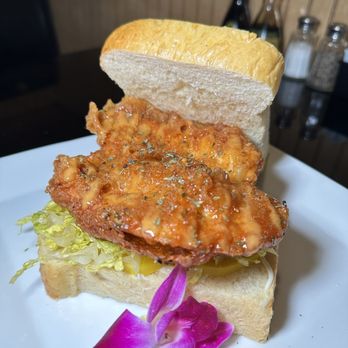 Tokyo Moon OKC - Togarashi Tempura Honey Fried Chicken Sando - Sushi Bars Near Me - Oklahoma City, Oklahoma