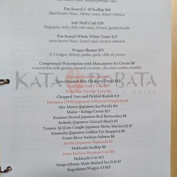 Kata Robata - 97/08/2019 daily specials - Sushi Bars Near Me - Houston, Texas Kata Robata - 97/08/2019 daily specials - Sushi Bars Near Me - Houston, Texas