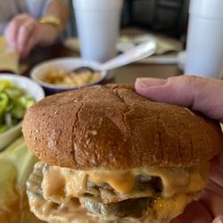 Get Fresh Cafe - Marcus Vegan Burger with real Provolone cheese. I REALLY like this. Requested vegetables on the side. Another new favorite!