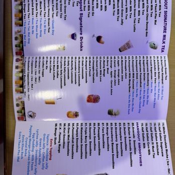 HANGOUT fruit juices & bites - menu - Juice Bars & Smoothies Near Me - Houston, Texas