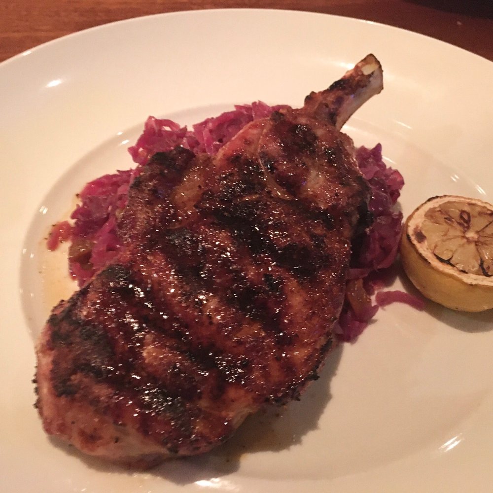 Seasons 52 - Wood-grilled dry-rubbed pork chop - New American Near Me - Schaumburg, Illinois Seasons 52 - Wood-grilled dry-rubbed pork chop - New American Near Me - Schaumburg, Illinois