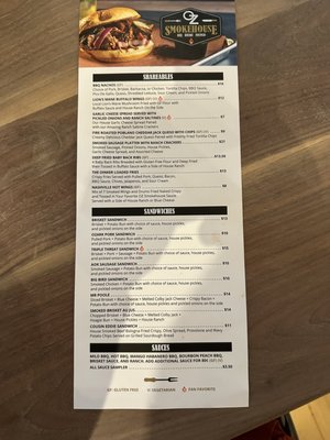 Menu photo 4 OZ Smokehouse Rogers, AR Menu photo 4 OZ Smokehouse Rogers, AR