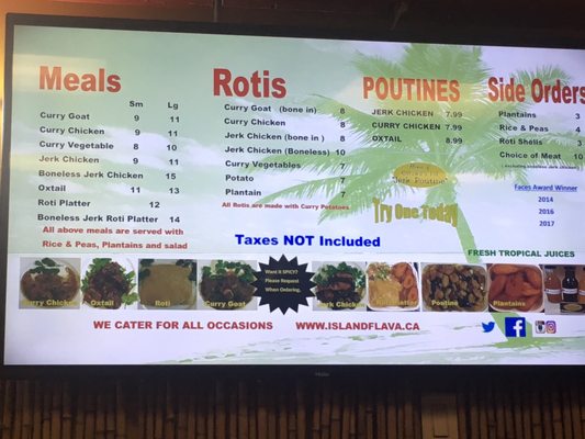 Menu photo 3 Island Flava Ottawa, ON