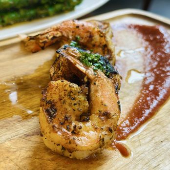 Guard and Grace Modern Steakhouse - Grilled jumbo shrimp cocktail - New American Near Me - Houston, Texas Guard and Grace Modern Steakhouse - Grilled jumbo shrimp cocktail - New American Near Me - Houston, Texas