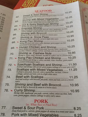 Menu photo 5 China Panda Chinese Restaurent Glenwood, MN