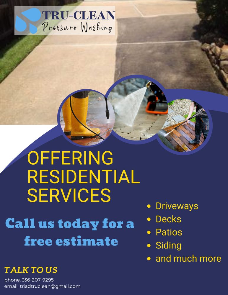 TRU CLEAN PRESSURE WASHING Request a Quote Greensboro, NC Yelp