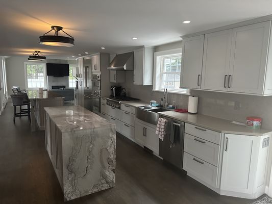 Kitchen Remodels - Complete kitchen design and renovation done by us. Custom granite and marble countertops, custom built cabinetry, electrical services & tile services.