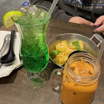Thai Hot Box - Green Soda (Nam keaw soda) Thai Iced Tea Chicken & Shrimp Dumpling - Thai Near Me - New York, New York Thai Hot Box - Green Soda (Nam keaw soda) Thai Iced Tea Chicken & Shrimp Dumpling - Thai Near Me - New York, New York