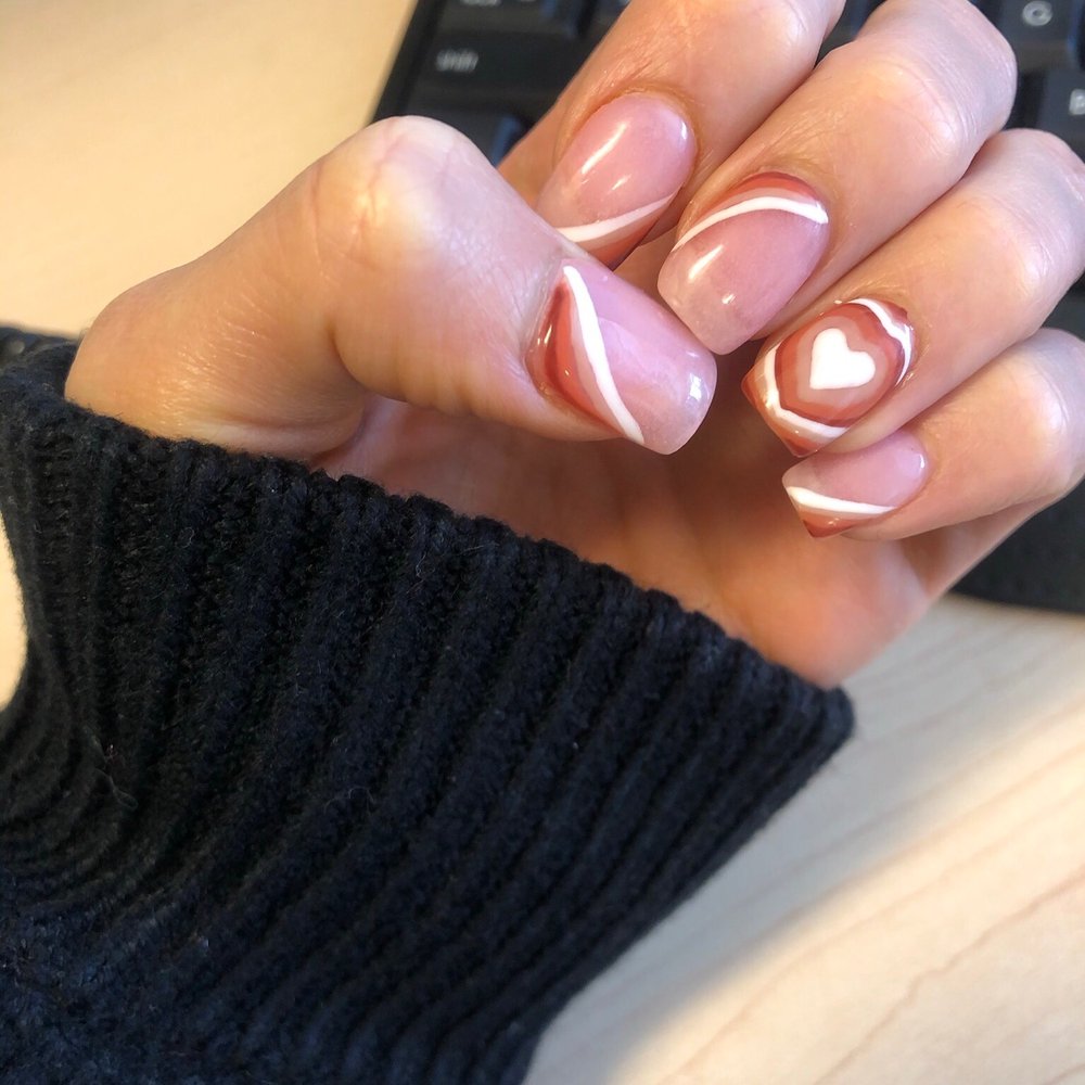 Pretty Nails & Spa - Valentine's Day dip nails - Nail Salons Near Me - Parsippany, New Jersey