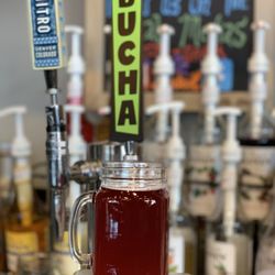 J&J Bucha - Blueberry Lemongrass on tap at Bluegrass Bourbon Bar in Candelas