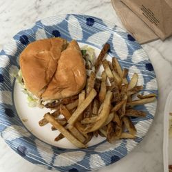 Bacon Cheddar Burger with Naked Fries