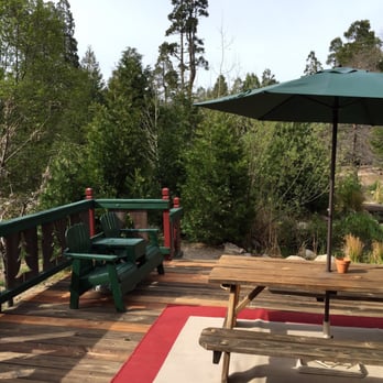 Arrowhead Pine Rose Cabins - Cabin 14 back porch. - Venues & Event Spaces Near Me - Twin Peaks, California Arrowhead Pine Rose Cabins - Cabin 14 back porch. - Venues & Event Spaces Near Me - Twin Peaks, California