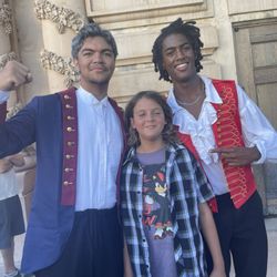 San Diego Junior Theatre - Jean Val Jean and another actor with grandson