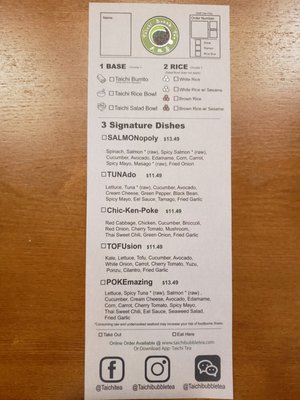 Menu photo 7 Taichi Bubble Tea, Ramen and Poke Bowl - Greece Mall Rochester, NY
