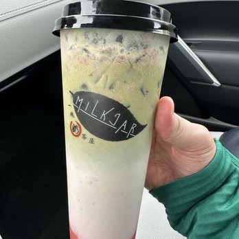 Milk Jar Cafe - Strawberry Matcha Latte - Ice Cream & Frozen Yogurt Near Me - Cincinnati, Ohio Milk Jar Cafe - Strawberry Matcha Latte - Ice Cream & Frozen Yogurt Near Me - Cincinnati, Ohio