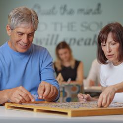 Ramapo Ridge Behavioral Health, a Christian Health Hospital - Patients doing activities at Ramapo Ridge Behavioral Health