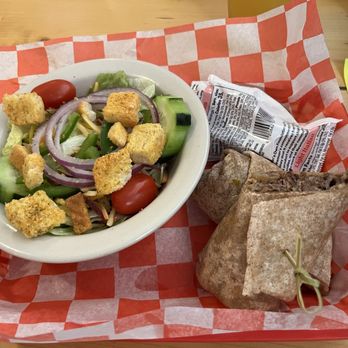 Bent Prop Saloon & Cookery - Philly steak wrap and side salad - Bars Near Me - Eloy, Arizona Bent Prop Saloon & Cookery - Philly steak wrap and side salad - Bars Near Me - Eloy, Arizona