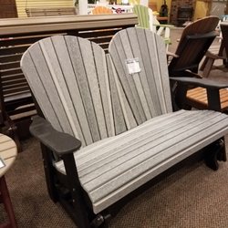 Greenawalt Furniture - Double Glider, Fan back, Shown in Stone and Black