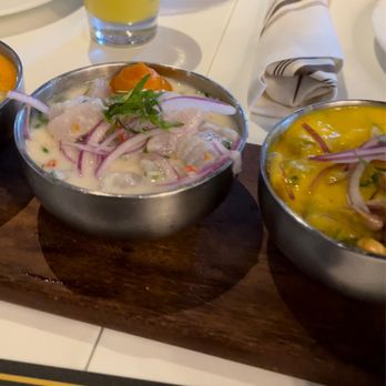CVI.CHE 105 - Trilogía De Ceviches & Lilikoi (passion fruit) Pisco Sour - Seafood Near Me - Miami Beach, Florida CVI.CHE 105 - Trilogía De Ceviches & Lilikoi (passion fruit) Pisco Sour - Seafood Near Me - Miami Beach, Florida