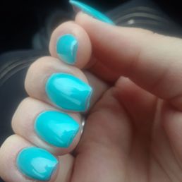 The lady took a dremil to my cuticles and then didn't even cover the color I had before