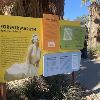 Forever Marilyn - Information sign - Landmarks & Historical Buildings Near Me - Palm Springs, California Forever Marilyn - Information sign - Landmarks & Historical Buildings Near Me - Palm Springs, California