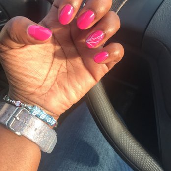 EVA Nails & Spa - Pink gel manicure! - Nail Salons Near Me - Arlington, Texas
