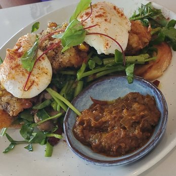 Fig & Ginger - Crispy corn fritter - Breakfast & Brunch Near Me - Honolulu, Hawaii
