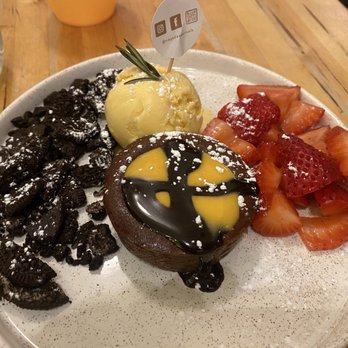 NaYa Dessert Cafe - Salted Egg Chocolate Lava Cake - Desserts Near Me - San Francisco, California NaYa Dessert Cafe - Salted Egg Chocolate Lava Cake - Desserts Near Me - San Francisco, California