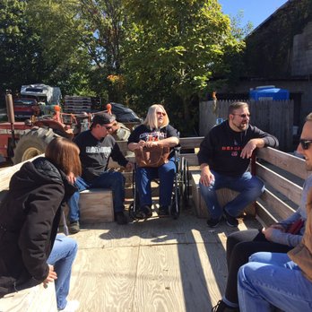 Irons Fruit Farm - Some of my family in the new (as of 2016) handicap accessible wagon to the pumpkin patch. Thanks Iron's for taking great care of us! - Fruits & Veggies Near Me - Lebanon, Ohio