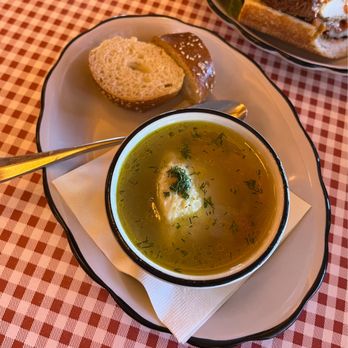 Fabiola's Spaghetti House & Deli - Duck fat matzo ball soup - Breakfast & Brunch Near Me - Madison, Wisconsin Fabiola's Spaghetti House & Deli - Duck fat matzo ball soup - Breakfast & Brunch Near Me - Madison, Wisconsin