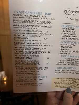 Menu photo 5 SlopeSide Tavern Sapphire, NC Menu photo 5 SlopeSide Tavern Sapphire, NC