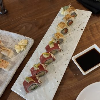Minami - half orders of the bluefin redwave roll and the champagne roll - Japanese Near Me - Vancouver, British Columbia