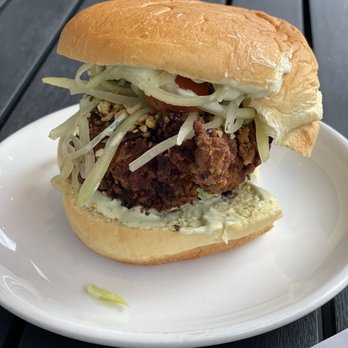 Toro - Bocadillo de Pollo Frito* or spicy chicken sandwich - Tapas Bars Near Me - Boston, Massachusetts Toro - Bocadillo de Pollo Frito* or spicy chicken sandwich - Tapas Bars Near Me - Boston, Massachusetts