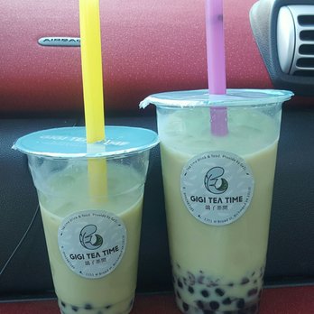 Gigi Tea Time - Matcha green tea with boba and red beans - Bubble Tea Near Me - Richmond, Virginia Gigi Tea Time - Matcha green tea with boba and red beans - Bubble Tea Near Me - Richmond, Virginia