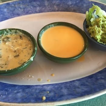 Maya Mexican Restaurant - Appetizer - spinach dip, chili con queso, and guacamole - Mexican Near Me - Cuero, Texas