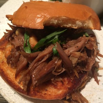 One Flew South - Pulled Duck Sandwich - New American Near Me - Atlanta, Georgia One Flew South - Pulled Duck Sandwich - New American Near Me - Atlanta, Georgia