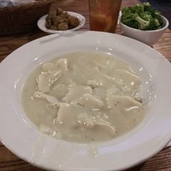 Cracker Barrel Old Country Store - Chicken and dumplings with okra and broccoli